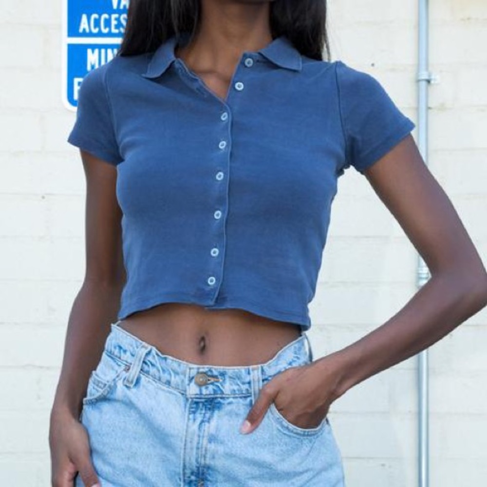 brandy melville blue caroline top